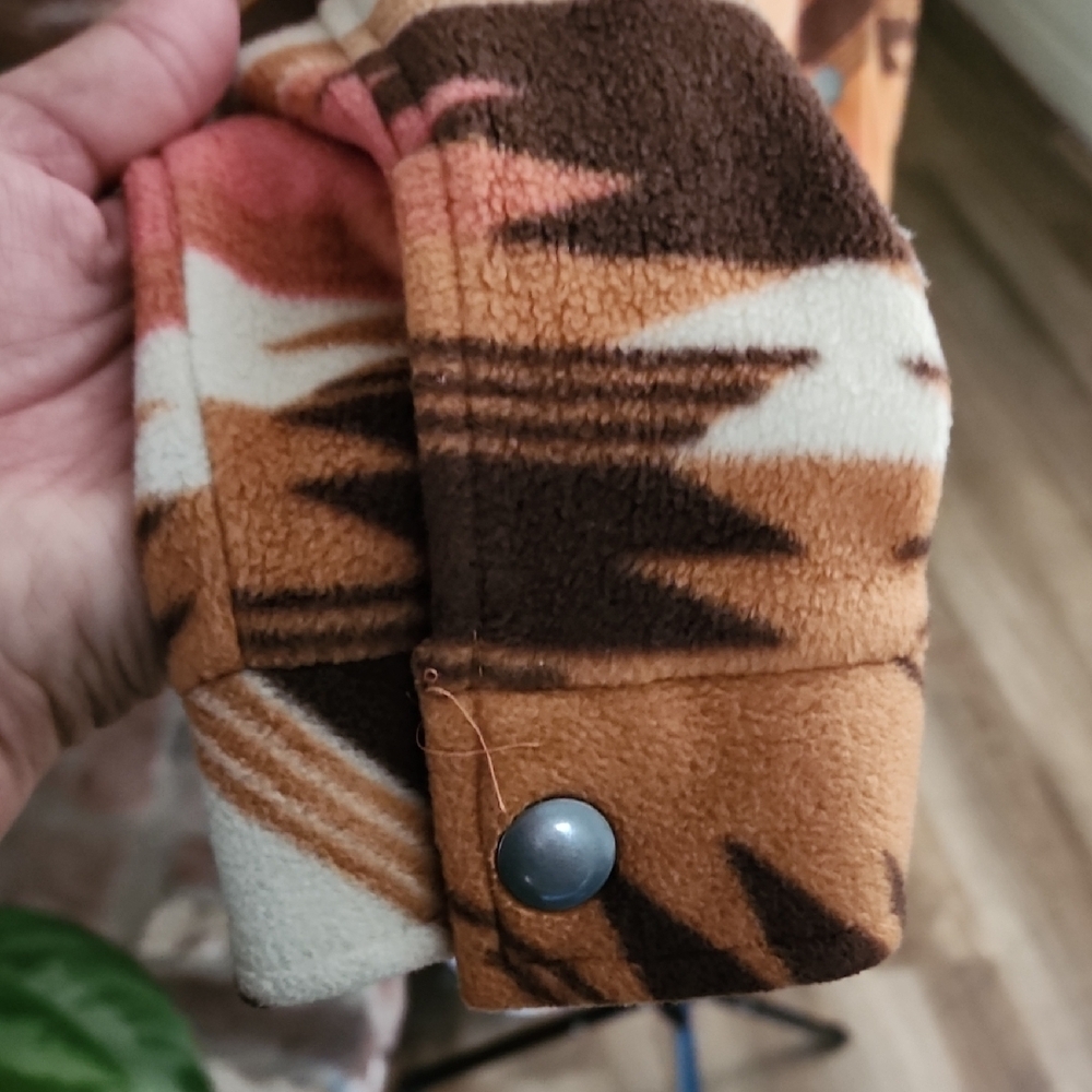 Thread & Supply Tan Brown Pink Aztec Western Jacket Shacket - Picture 4 of 10